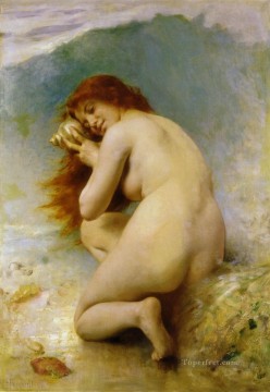  1898 Pintura - Una ninfa del agua 1898 desnuda Leon Bazile Perrault